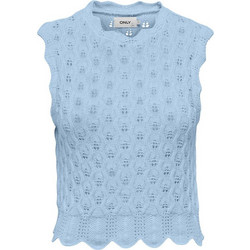 Only Γυναικείο Καλοκαιρινό Crop Top Πλεκτό Γαλάζιο 15291602