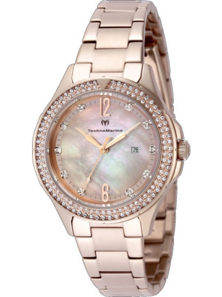 TechnoMarine Luna Γυναικείο Ρολόι με Ροζ Χρυσό Μεταλλικό Μπρασελέ TM-826009