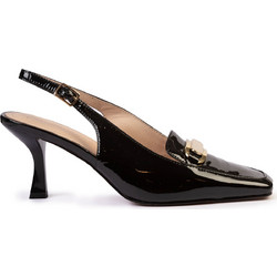 Versace 19V69 Γόβες Slingback Λουστρίνι με Λεπτό Χαμηλό Τακούνι Μαύρες AM4C225-832