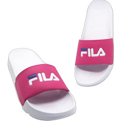 Fila Drifter Γυναικείες Παντόφλες Καλοκαιρινές Αντιολισθητικές Κολυμβητηρίου Λευκές Φούξια 5SM00534-149