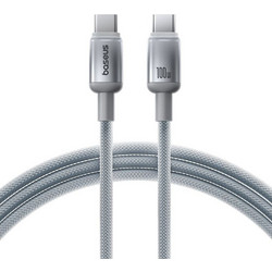 Baseus KF2357060 Braided USB-C to USB-C 100W 1m Silver
