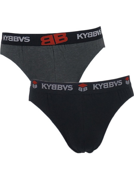 KYBBVS Ανδρικά Σλιπ Βαμβακερά 2Pack KB901-02