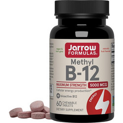 Jarrow Formulas Methyl B-12 5000mcg Fruit 60 Μασώμενα Δισκία