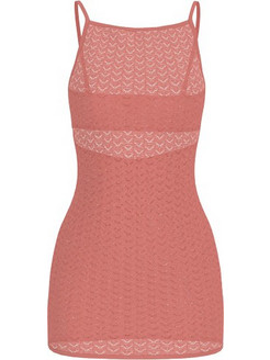 Guess Jen Mini Καλοκαιρινό Βραδινό Φόρεμα Πλεκτό Κοραλί W6GKAAZ0783-G6S1