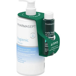 Pharmasept Hygienic Shower Cream 1lt + Scalp Biome Oily Dandruff Shampoo 80ml