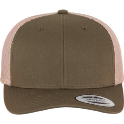 Flexfit Retro Trucker 2-Tone Ανδρικό Καπέλο Jockey με Δίχτυ Snapback Υφασμάτινο Χακί Μπεζ 6606T-00656