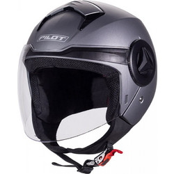 Pilot Helmets Arrow Matt Titanium Κράνος Μηχανής Jet 1200gr
