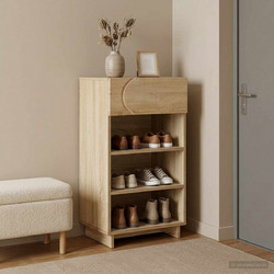 vidaXL Παπουτσοθήκη Ξύλινη Sonoma M48xΠ38xΥ87.5cm 8011677