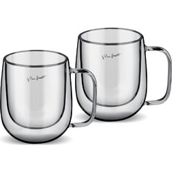 Lamart Σετ Ποτήρια Καφέ Γυάλινα Mocca 250ml 2τμχ LT9034