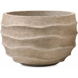 Artekko Raw Γλάστρα Στρογγυλή Τσιμεντένια Μπεζ 43x28cm 8-0304