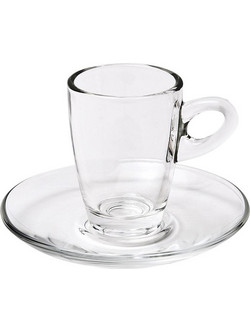 Espiel Σετ Φλιτζάνια Espresso Πορσελάνης Διαφανή 75ml 6τμχ STE118400