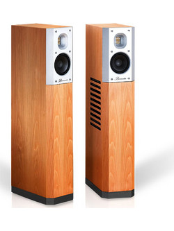 Burmester B25 Ζεύγος Ηχείων Hi-Fi Δαπέδου 200W 3 Δρόμων High-gloss Macassar