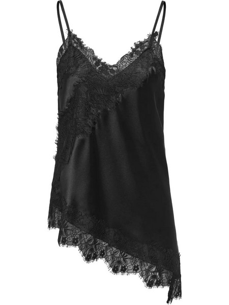Only Γυναικείο Καλοκαιρινό Lingerie Top Σατέν Μαύρο 15380352