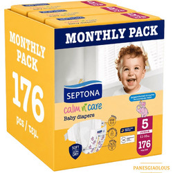 Septona Calm N' Care Monthly Pack Πάνες No5 11-16kg 176τμχ