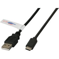 EFB Elektronik USB-A to USB-C 1m Black K5258SW.1