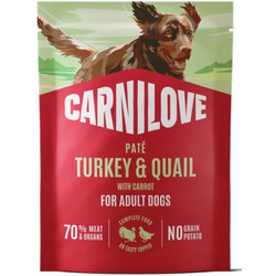 Carnilove Adult Pate Grain Free with Turkey & Quail 300gr