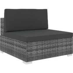 vidaXL Καναπές Εξωτερικού Χώρου Rattan Ανθρακί 70x70x53cm 48290