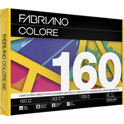 Fabriano Colore Χαρτί Α3 160gr/m² 125 Φύλλα Πολύχρωμο