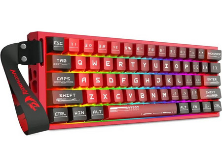 Redragon Venom K753 HE Μηχανικό Gaming Πληκτρολόγιο 60% με Magnetic Διακόπτες RGB Red
