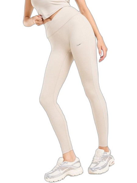 Nike One Dri-FIT Γυναικείο Κολάν Μακρύ Ψηλόμεσο Μπεζ IU3943-236