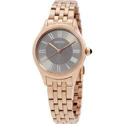 Seiko Classic Γυναικείο Ρολόι με Ροζ Χρυσό Μεταλλικό Μπρασελέ SUR614P1