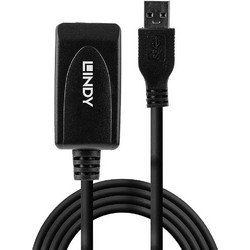 Lindy 43155 Καλώδιο USB-A Male 3.0 to USB-A Female 5m Black