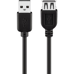 Goobay 68905 Καλώδιο USB-A Male 2.0 to USB-A Female 5m Black