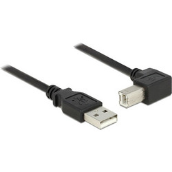 DeLOCK 83528 Καλώδιο Angle 90° USB-A Male 2.0 to USB-B Male 2m Black