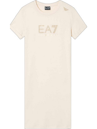 EA7 Mini Καλοκαιρινό Καθημερινό Φόρεμα Εκρού 7W000478U1088