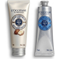 L'Occitane Shea Butter Body Cream 75ml + Hand Cream 75ml
