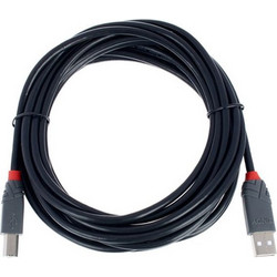 Lindy 41745 Καλώδιο USB-A Male 2.0 to USB-B Male 5m Black