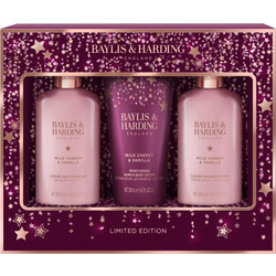Baylis & Harding Wild Cherry & Vanilla Shower Gel 300ml + Body Milk 200ml + Shower Cream 300ml