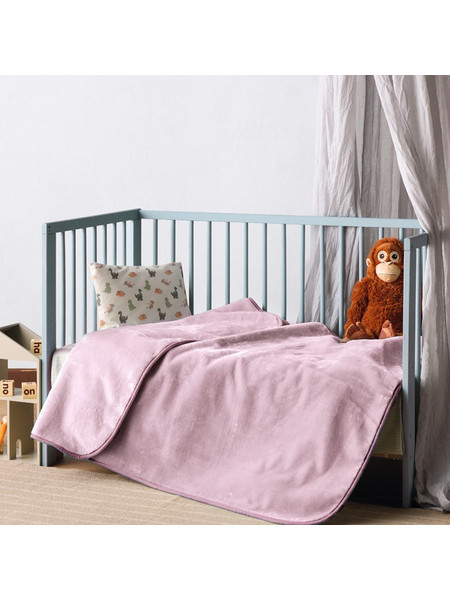 Kentia Notte 2618 Κουβέρτα Αγκαλιάς Βελουτέ 80x100 Ροζ