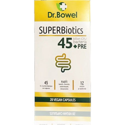 Am Health Dr. Bowel Superbiotics 45+ Προβιοτικά & Πρεβιοτικά 20 Κάψουλες