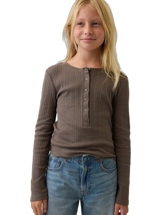 Gap Παιδικό T-Shirt Μακρυμάνικο Καφέ 911659002