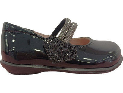 Aby Shoes Παιδικές Μπαλαρίνες Λουστρίνι με Σκρατς Μαύρες 601-012