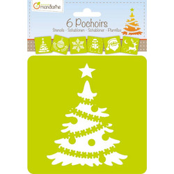 Avenue Mandarine Στένσιλ Σχέδια Xmas 15x15cm 6τμχ 2542455