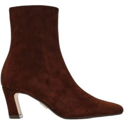 Steve Madden Γυναικεία Μποτάκια Αστραγάλου Suede Καφέ με Χοντρό Χαμηλό Τακούνι 11005862