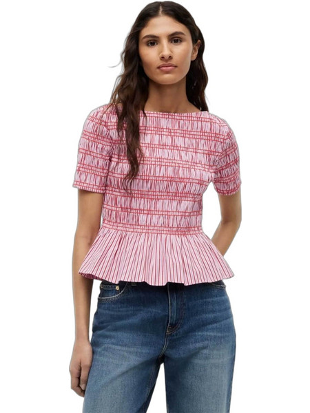 Tommy Hilfiger Γυναικείο Καλοκαιρινό Crop Top Βαμβακερό Ροζ WW0WW49886