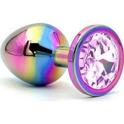 Kinksters Dop Medium Πρωκτική Σφήνα Diamond Plug 8cm Πολύχρωμη