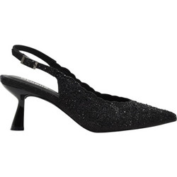 Menbur Γόβες Slingback με Λεπτό Χαμηλό Τακούνι & Στρας Μαύρες BM75701