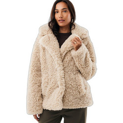 Mexx Γυναικείο Ημίπαλτο Sherpa Εκρού MF006802663W-131308