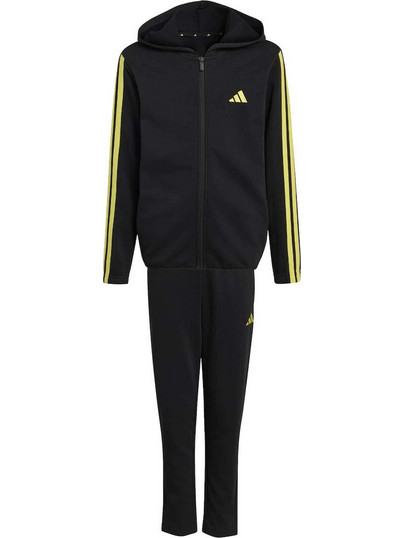Adidas Παιδικό Σετ Φόρμας Μαύρο Κίτρινο KZ0164