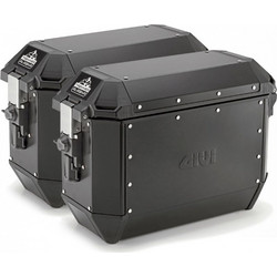 Givi Alaska Trekker Σετ Πλαϊνές Βαλίτσες Μηχανής Αλουμινίου Monokey 2x36lt Μαύρες