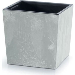 Iliadis Urbi Square Low Beton Effect Κασπώ Δαπέδου Εξωτερικού Χώρου Πλαστικό Γκρι 24x24x23.5cm 456881