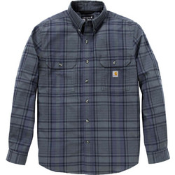 Carhartt Ανδρικό Πουκάμισο Βαμβακερό Καρό Μακρυμάνικο Κανονική Γραμμή Navy Μπλε 107012-HY7