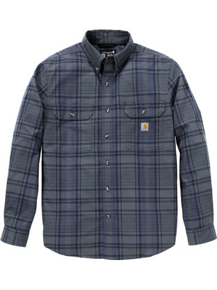 Carhartt Ανδρικό Πουκάμισο Βαμβακερό Καρό Μακρυμάνικο Κανονική Γραμμή Navy Μπλε 107012-HY7