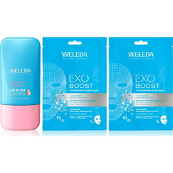 Weleda Exo Boost Sheet Mask 2x20ml + Hyaluronic Moisture Serum Drops 30ml