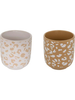Atmosphera Leopard Σετ Φλιτζάνια Espresso & Ελληνικού Καφέ Κεραμικά Λευκά Καφέ 90ml 4τμχ 
07.207154