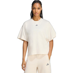 Adidas Studio Boyfriend Γυναικείο Αθλητικό T-Shirt Εκρού LF0089
